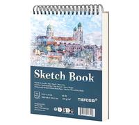 Sketch Book, 160 GSM Drawing Paper Pad, Top Bound Spiral Sketchbook, Artistic Drawing Painting Sketching Pad, Art Supply Gift for Women Men Artists, 22.9 x 30.5 cm