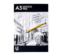 Sketch Book A3 Drawing Pad for Kids with 25 Sheets White Art Paper, Easy Doodle Pad for Drawing, Colouring & Creative Fun with Strong Back Card Cover