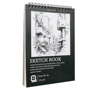 Sketch Book A4 Sketchbook Sketch Pad Books Drawing Book Pads Hardcover Spiral Art Sketchbook for Artists Beginners Painting Sketching Memos Graffiti 80 Pages/40 Sheets