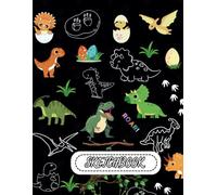 Sketch book: Adorable Dinosaur Sketchbook , 110 Pages 8.5" x 11" Use it For Sketching, Drawing & Crayon Coloring | Black