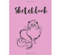 Sketch Book: Cat Notebook for Drawing, Writing, Painting, Sketching or Doodling, 110 Pages, 8.5 x 11 Pink (Patel Colors)