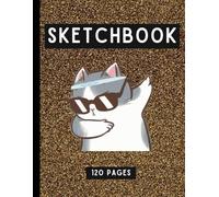 Sketch Book:: Cute Cat on Glitter Background! Large Blank Sketchbook, Notebook for Drawing, Writing, Painting, Doodling for Cat Lovers, 120 Pages, 8.5x11 (Drawing Sketch Book)