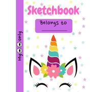 Sketch Book for Girls - Cute Unicorn Kawaii: 120 Pages, 8.5 x 11 inches Sketchpad | Large Notebook for Drawing Kids, Journaling, Writing, Crayon ... Sketching or Doodling | Gift for Children