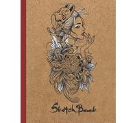 Sketch Book: Large Notebook for Drawing, Writing, Doodling, Sketching or Painting. Japanese Cover Style Sketchbook vol- 5 (Blank pages Drawing & Write journal ) for girls, women, teenage ...