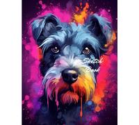 Sketch Book: Miniature Schnauzer Sketchbook For Artist Drawing Blank Paper Pad 8.5" x 11" - Notebook 110 Pages Blank Paper Book For Sketching Painting ... Large Unlined Journal Soft Cover Notebooks
