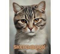 Sketch Book: Realistic Unique Fluffy Cute and Serious Cat Sketchbook Notebook For Drawing Book Art Journal Blank Paper 110 Pages 8.5 x 11 Abstract Cover: Realistic Cat Cover