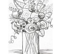 Sketch Book with Colorable Cover Drawing Writing Journal Flowers: 100-Page Sketchbook