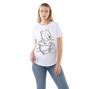 Sketch Cotton Womens T-Shirt White Disney White XL