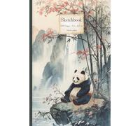 Sketch Drawing Art Book - Japanise Sakura And Panda Edition: Vintage Notebook - blank and dot grid pages for beginners and advanced artists