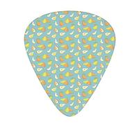 Sketch Drawing Fruit Guitar Picks 12 Pack Universal ABS Guitar Picks,Colorful Sketch Drawing Whole Fruit and Slices Vegan Meal,for Acoustic and Electric Guitar