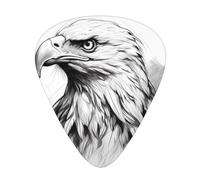 Sketch Eagle Head Printed pick set - 12 pieces, thin, medium and thick guitar picks, suitable for guitar, bass, electric guitar and ukulele