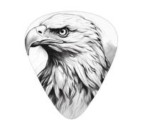 Sketch Eagle HeadGuitar Picks, 12-Piece Pattern Set, Three Different Thicknesses for Acoustic Electric Guitar and Other Instruments