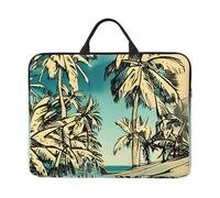Sketch Hawaii Print 14in Laptop Case Sleeve Water-Resistant Portable Notebook Cover Bag For Office