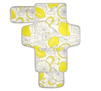Sketch Lemon Yellow Summer Reusable Changing pad Covers with Tissue Pocket Portable Changing pad for Baby Infant Travel Station Kit cambiador de pa?ales para Bebes