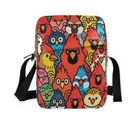 Sketch Of A Little Bird Polyester Crossbody Bag 6.6 * 9.4 * 2.5in Multi Compartment Shoulder Sling Purse for Daily Outdoor Travel School & Casual Gift