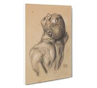 Sketch Of A Man By Franz Von Stuck Canvas Print | Gallery Wrapped 30mm Frame Wall Art | 30x20 inches | Ready to Hang | Classic People Picture | Living Room Bedroom Lounge Office