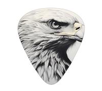 sketch of an eagle Printed pick set - 12 pieces, thin, medium and thick guitar picks, suitable for guitar, bass, electric guitar and ukulele