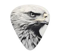 sketch of an eagleGuitar Picks, 12-Piece Pattern Set, Three Different Thicknesses for Acoustic Electric Guitar and Other Instruments