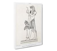 Sketch of an Egyptian by Emile Prisse d'Avennes Canvas Print | Gallery Wrapped 30mm Frame Wall Art | 30x20 inches | Ready to Hang | Modern Picture | Living Room Bedroom Lounge Office