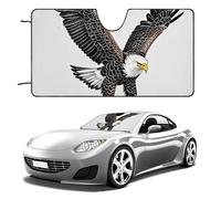 Sketch of Bald Eagle Diving Car Windshield Sun Shade Keep Car Interior Cool 51"x28" Folding Front Window Sun Shade, Heat Shield for SUV, Truck, Blocks UV