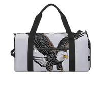 Sketch of Bald Eagle Diving Gym Bag for Men Women, Waterproof Gym Tote Bags, Large Duffel Bag for Travel Workout