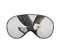 Sketch of Bald Eagle Diving Sleep Mask with Adjustable Strap, Breathable Sleep Masks for Women Men, Soft Eye Mask for Side Sleepers, Travel, Office Nap, Airplane & Blocking Light