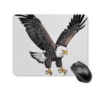 Sketch of Bald Eagle Diving Square Mouse Pad Portable Computer Mousepad with Non-Slip Rubber Base 20 * 25cm Ultra-Thin Gaming Mouse Mat for Computer Laptop Office Desk Accessories