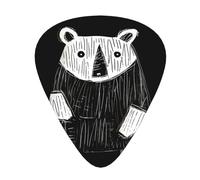 Sketch of bear Printed pick set - 12 pieces, thin, medium and thick guitar picks, suitable for guitar, bass, electric guitar and ukulele