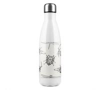Sketch Of Scarab Beetle May Bug Bee And Dragonfly Stainless Steel Bottle Benjamin Tate Design Natural One Size