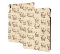 Sketch Pig Print Compatible with ipad air 3rd Generation Case Cover, Tablet Cases Compatible with ipad Pro Case 10.5 Inch, Auto Wake/Sleep, Folio Stand