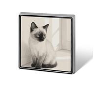 Sketch Style Cat Square Lapel Pins Backpack Pin Cute Brooch Decoration Brooches for Women Men Fashion Button Badges for Hat Backpacks Purses Jackets Shirt Suit