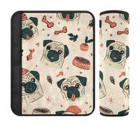 Sketch Style Cute Cartoon Dogs 2 Pack seat Belt Protector Release Stress to Your Neck and Shoulders for Truck funda para cinturón de carro