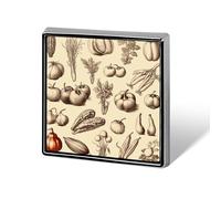 Sketch Style Vegetables Brooch Pins Lapel Pins for Men Women Badge Button Cover Decorative Jewelry Charms for Hats Bags Backpacks Suits Shirts Scarves Clothing Accessories Banquet Wedding Gift