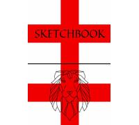SKETCHBOOK: A 6x9" 120page, blank, St George England lion design artist sketchbook
