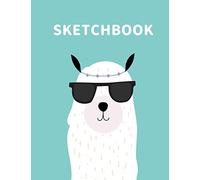 Sketchbook: A Cute llama Kawaii Sketchbook for Kids: 100 Pages of 8.5"x11" Blank Paper for Drawing, Doodling or Sketching (Cute Sketchpad)