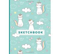 Sketchbook: A Cute Unicorn Kawaii Large Sketchbook/Notebook:108+ Pages of 8.5"x11" With Blank Paper for Girls To Drawing, Doodling, Journal ,Sketching ... Edition) (Cute Unicorn Sketchbook for Girls)
