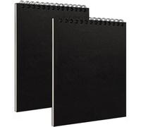 Sketchbook A3 Landscape Spiral Bound Sketchbook 60 Pages of 160gsm Cartridge Paper - Hardback (A3-Black 2Pack)