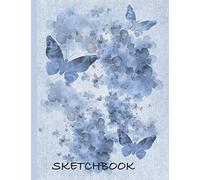 Sketchbook: Beautiful Blue Hydrangea and Butterfly Sketchbook: Perfect for any Adult or Child who loves to draw. 100+ Pages of 8.5"x11" Blank Paper for Drawing, Doodling or Sketching