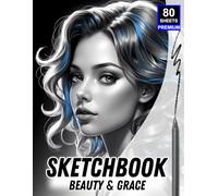 Sketchbook: Beauty & Grace - Elegant Female Faces for Drawing Practice (20% Opacity): One Face Per Page | 80 Premium Sheets | Ideal for Tracing, Shading & Mastering Portrait Structure and Flow