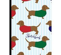 Sketchbook: Blank pages for drawing, writing, sketching, painting and doodling. Dachshund, Sausage Dog cover - 8.5" x 11"