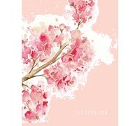 sketchbook: Cherry blossom on pink cover (8.5 x 11) inches 110 pages, Blank Unlined Paper for Sketching, Drawing , Whiting , Journaling & Doodling: Volume 5 (Cherry blossom on pink sketchbook)