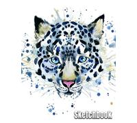 Sketchbook: Cute Snow Leopard, 140 Page Blank Drawing Book To Sketch Your Style (8.5x11)