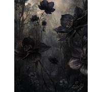 Sketchbook | Dark Floral Art Journal for Creative Souls | 8x10 Blank Pages for Drawing, Doodling, or Ideas: A moody book for the quiet hours and wild ideas