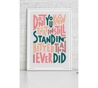 Sketchbook Design I'm Still Standing A3 Print - White Frame Sketchbook Design Multicolor