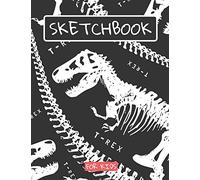 Sketchbook: Dinosaur lovers large sketch book, sketch paper, drawing , writing , doodling | Dinosaurs sketch book T-REX