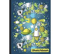 Sketchbook for Boys: Outer Space Sketch Book for Kids - Blank Pages for Sketching, Drawing, Writing, and Doodling - Large 8.5 x 11 Drawing Pad - Gift Idea for Young Artists