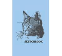 Sketchbook for Cat Lovers: Baby Blue Cute Glossy Cover Sketchbook, 120 pages, 6"x9" Cream Paper, Perfect for Sketching, Doodling and Drawing