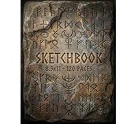 Sketchbook for Drawing (8.5 x 11, 120 Pages) - Vintage Ancient Manuscript Edition: Large Unlined Art Notebook with Blank White Pages for Artists, Doodling & Creative Practice