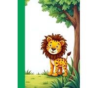 Sketchbook for kids Cute Jungle, Large Blank Sketchbook with images in the corners, 8.5" x 11", Book For Drawing, Crayon and pen Coloring