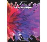 SketchBook for scribble Colored: Notebook for Sketching, Best for watercolor and pencils,120 Pages, 8.5x11 Interior high-quality white paper. (Cover vol.1)